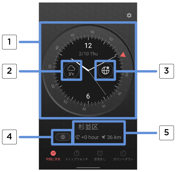 時計画面